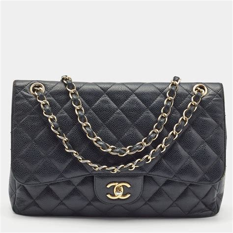 chanel m l classic flap caviar|Flap Bags .